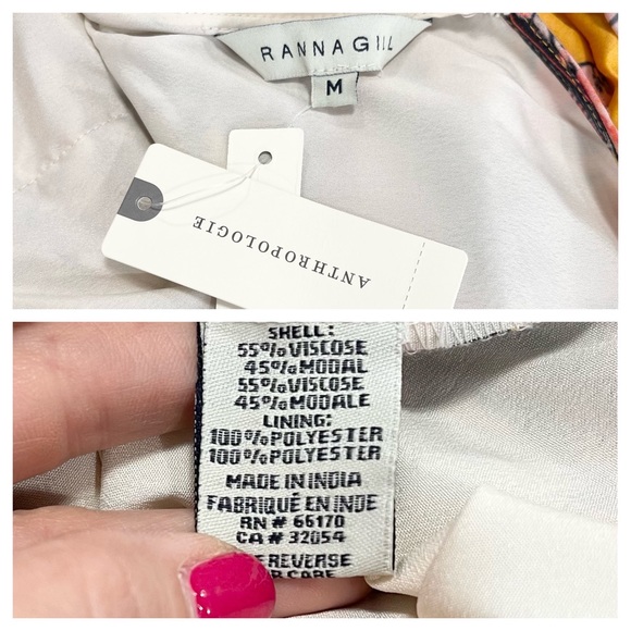 Anthropologie Ranna Gill Ruched Floral Mini Dress - Picture 16 of 16